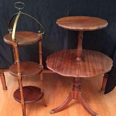 Wood Butler 3 Tier Table And More