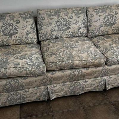 Floral Cream And Light Blue Couch