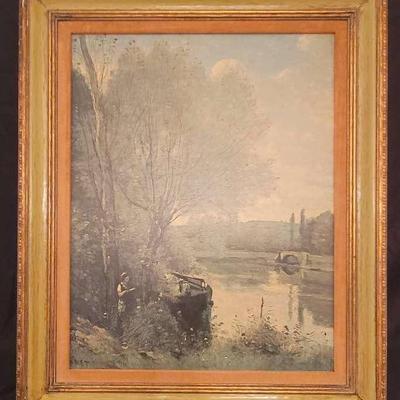 Reofect Oil Painting "Girl Reading," By Corot
