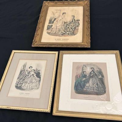 LaMode Illustree Bureaux Du Journal Antique Color Prints, Jacob Paris