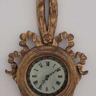 Vintage Italian Florentine Gold Gilt Clock