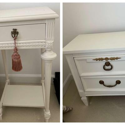 Two White Painted Nightstands