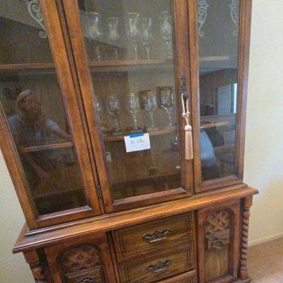 Ri286 china hutch cabinet