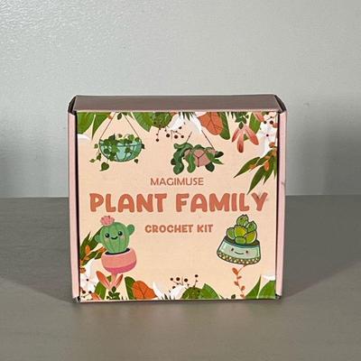 MAGIMUSE CROCHET KIT | Magimuse Plant Family Crochet kit with yarn, hooks, stuffing, and more! Dimensions: h. 3.5 x w. 6.75 x l. 7.25 in...