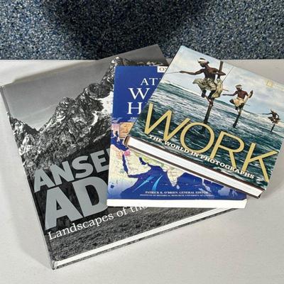 (3pc) COFFEE TABLE BOOKS | Coffee table books including; Ansel Adams’ "Landscapes of the American West", National Geographic...