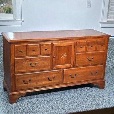 ETHAN ALLEN COUNTRY CROSSINGS DOUBLE DRESSER | Ethan Allen double dresser from Country Crossings, having 3 split-width drawers in each...