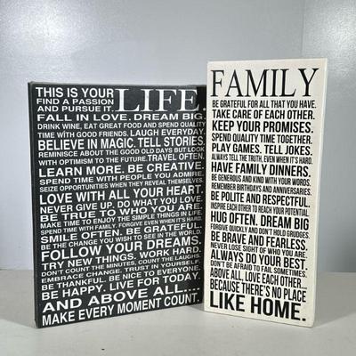 (2pc) MOTIVATIONAL CANVAS PRINTS | Set of 2 motivational canvas prints. Dimensions: h. 16 x w. 12 in