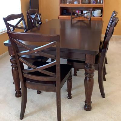 Ashley Furniture Dining Table with Six Chairs