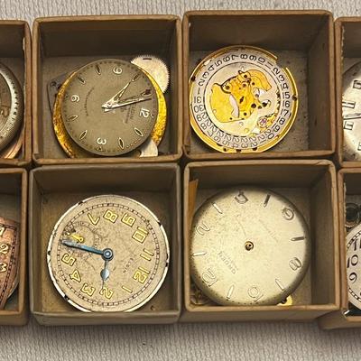 Antique Elgin & Gruen Wrist Watch Movements & Parts