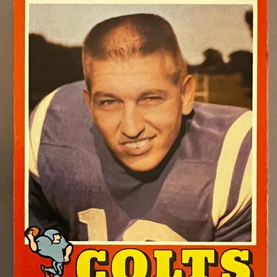 1971 Topps John Unitas Football Card