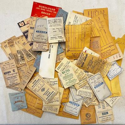 Antique Advertising Packets Of Vintage Watch Parts