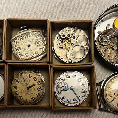 Antique Elgin Wrist Watch Movements & Parts