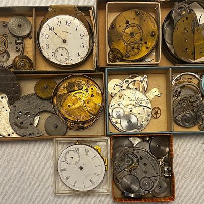 Antique Pocket Watch Movements & Parts, Waltham, Vaburen