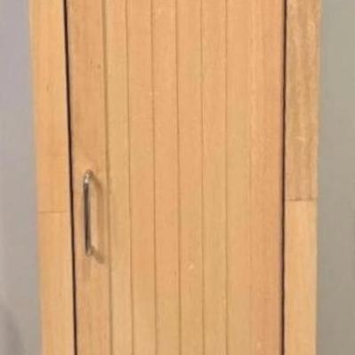 Cottage Style Light Wood Storage Cabinet 