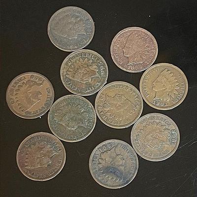 Indian Head Pennies (10)