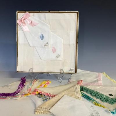 Vintage Embroidered Linen Handkerchiefs (15)