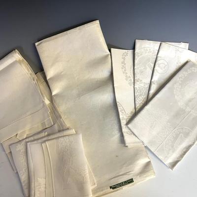 Vintage Pure Irish Linen Table Set and More