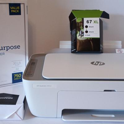 HP Desk Jet 2855e Printer with Paper and Ink Cartridge