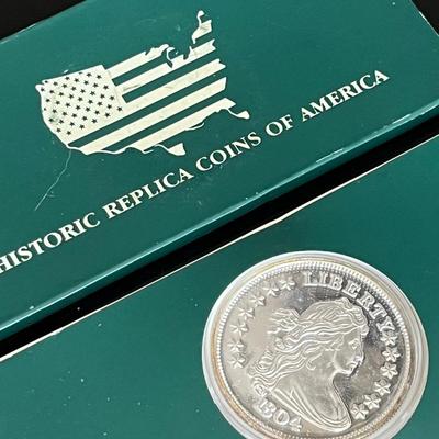 Reproduction 1804 Flowing Hair Liberty Dollar