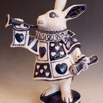 Dedham Pottery "White Rabbit" Figurine 