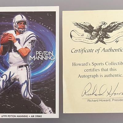 Peyton Manning Air Strike Autograph w/Certificate Of Authenticity
