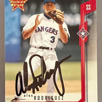 2 - Alex Rodriguez Rookie & Rookies Stars Baseball Cards, Autographed