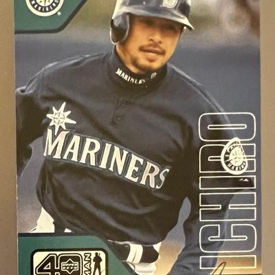 2002 Upper Deck Ichiro, 40 Man Baseball Card, Autographed