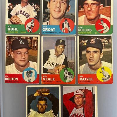 8 - 1963 Topps Baseball Cards