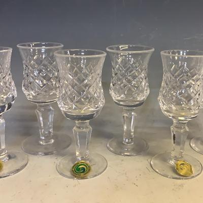 Waterford Crystal Cordial Glasses in the “Lana” Pattern (6)