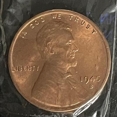 1945-S Wheat Penny, Uncirculated by Littleton