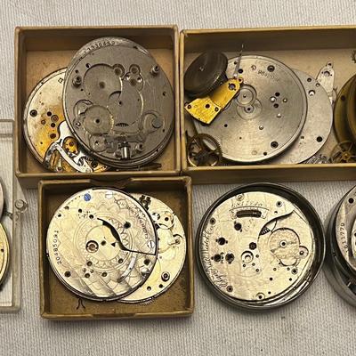 Antique Elgin Pocket Watch Movements & Parts #2