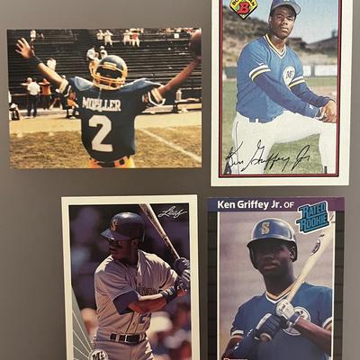4 - Ken Griffey Jr. Baseball Cards, Rookie - Moeller High School 