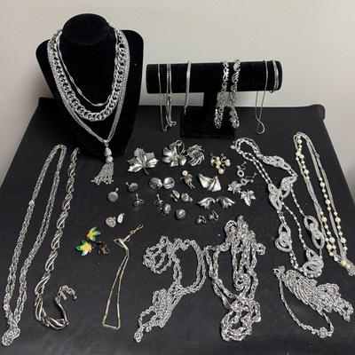 More Costume Jewelry in Silver Style