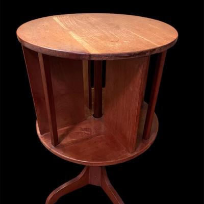 Vintage Revolving Bookcase Table