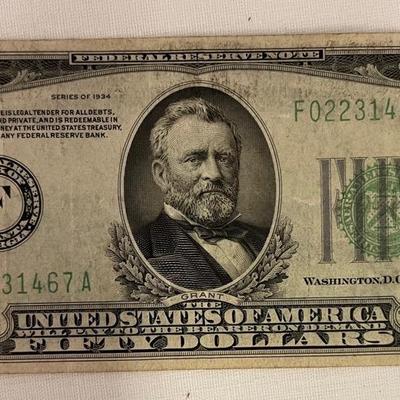 1934 Fifty Dollar Bill