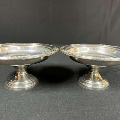 2 Heirloom Sterling Weighted Compotes
