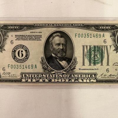 1928 Fifty Dollar Bill