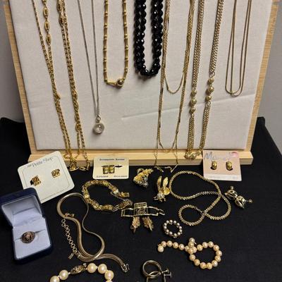 Mulitple Brands of Costume Jewelry in Gold & Black