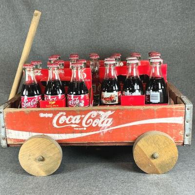 Coca-Cola bottles and wagon