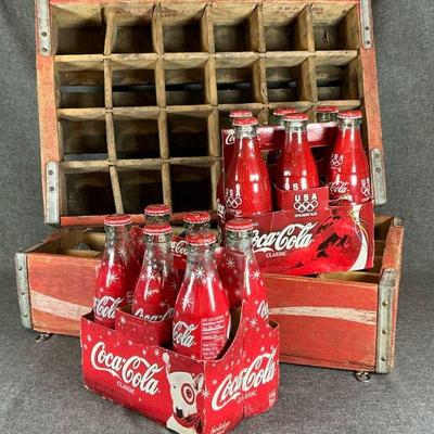 coca-cola bottles and crates