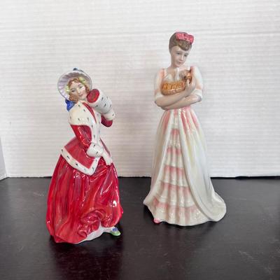 Royal Doulton Lady Figures Christmas Morn & Kimberley 1992
