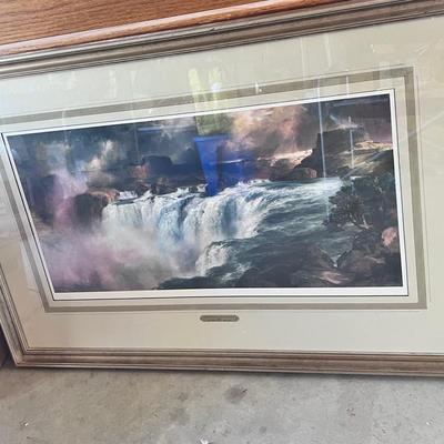 Shoshone Falls on the Snake River By Thomas Moran 1900 Framed COA