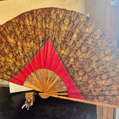 Chinese Japanese Bamboo Folding Fan Cloth, Bamboo Hit Wind Chime 