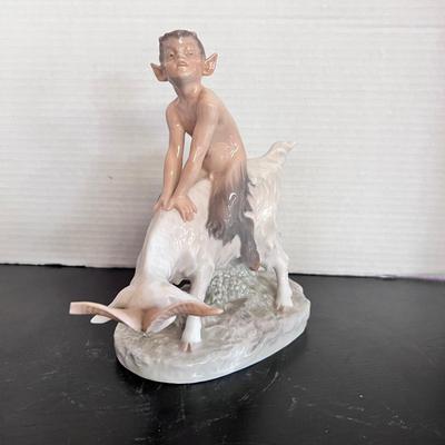 Royal Copenhagen Porcelain Goat Faun By Christian Thomsen Germany