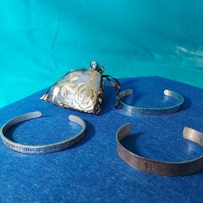 Bangles Lot Rise Up Broadway, Sterling Engraved Kimberly, Mystery Bag 
