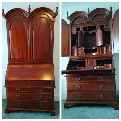 GEORGIAN STYLE ORNATE FITTED SECRETARY 