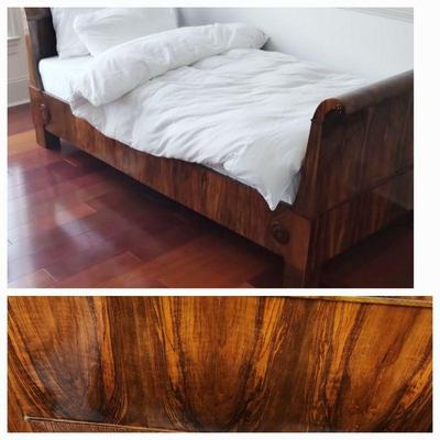 BEIDERMEIER WALNUT SLEIGH DAYBED