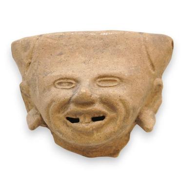 PRE-COLUMBIAN VERACRUZ SMILING HEAD