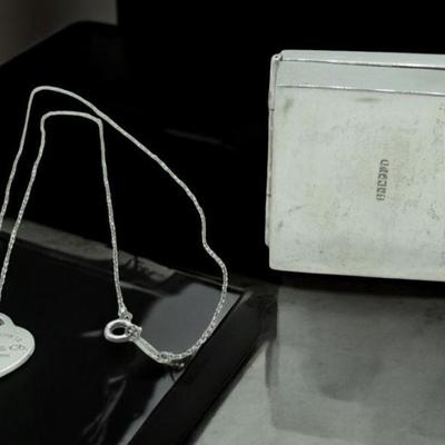 TIFFANY & CO STERLING SILVER "RETURN TO TIFFANY" HEART TAG PENDANT AND BOX