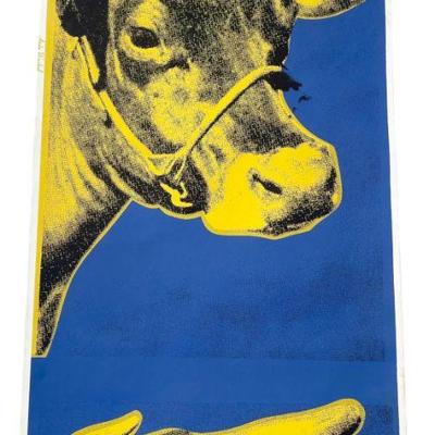WARHOL 1971 COW WALLPAPER SCREENPRINT